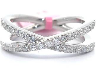 0.50 Carat Diamond "X" Cross Over Ring