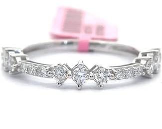 0.50 Carat Diamond Station Set Stacking Ring
