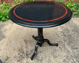 Lot 40: Vintage Round Marble Top Table 