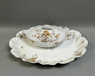 Lot 5: Limoges Casserole and Platter 