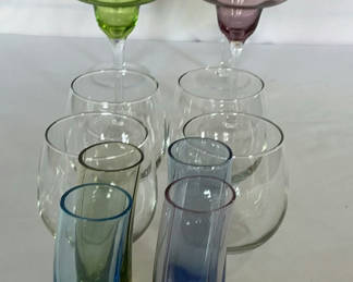 Lot 11: Clear And Colored Barware