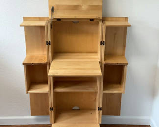 Lot 18: Small Pine Artist Cabinet