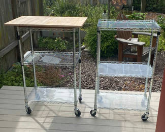 Lot 32: Rolling Shelf Carts