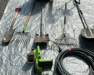 Lot 103: Portland Electric Chainsaw, Long Handles Garden Tools And More
