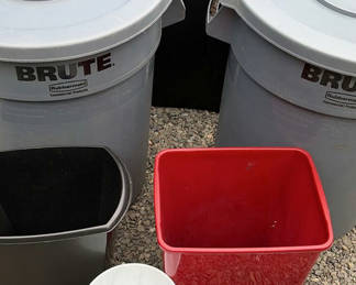 Lot 131: Assorted Trash Cans and Bins