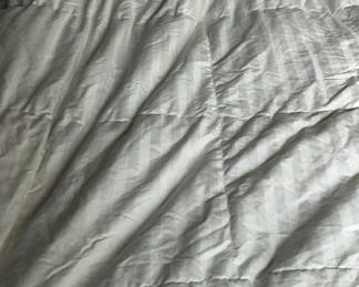 Lot 27: Two King Sized Comforters, One Down One Synthetic