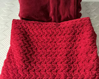 Lot 28: Two Red Throw Blankets