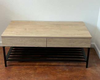 Lot 17: Small Metal And Composite Two Drawer Coffee Table
