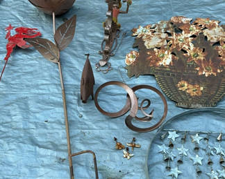 Lot 93: Collection Of Weathered Metal Yard Art