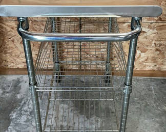 Lot 108: Rolling Cart With Stainless Top