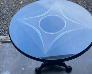 Lot 46: Hand Painted Solid Iron PedestalTable