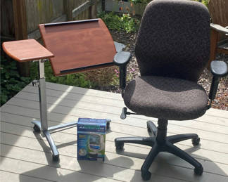 Lot 33: Office Chair, Rolling Stand and Air Cooler