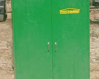John Deere parts cabinet