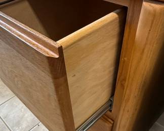 Contemporary Oak Two-Drawer File Cabinet