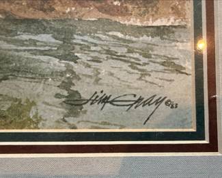 Jim Gray Signed 'Country Bridge' Print