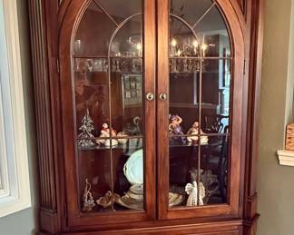 Traditional Style Corner Curio Cabinet