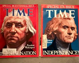 Time Magazine Bicentennial Issues: Washington & Jefferson