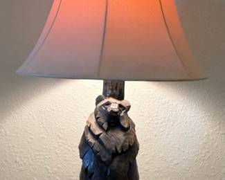 Carved Bear Table Lamp