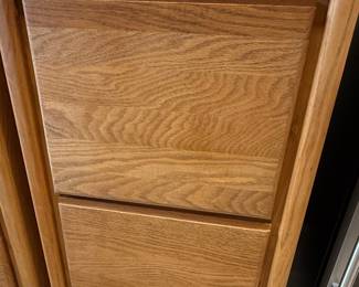 Contemporary Oak Two-Drawer File Cabinet