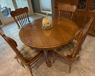 Oak Claw Foot Dining Set