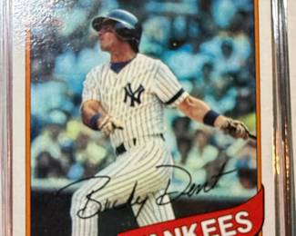 1980 Topps Bucky Dent New York Yankees Card