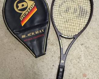 Dunlop Black Max Graphite/Glass Mid-Size Tennis Racquet L4 4 1/2"