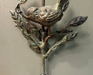 Cast Iron Bird on Branch Wall Hook Style