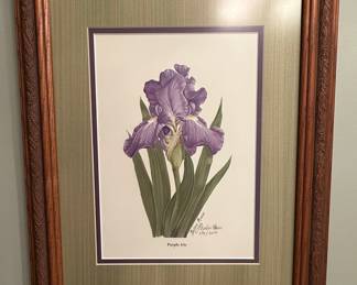Bobbie Mease Purple Iris Limited Edition Print