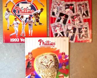1992-1994 Philadelphia Phillies Yearbook Trio