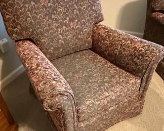 Floral Upholstered Club Chair