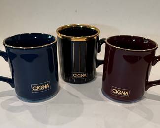 CIGNA Corporate Promotional Mugs (Set of 3) - Made in England