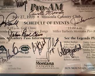 1998 Miller Barber Montana Pro-Am Signed Poster
