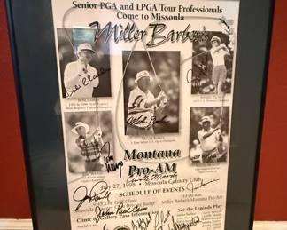 1998 Miller Barber Montana Pro-Am Signed Poster