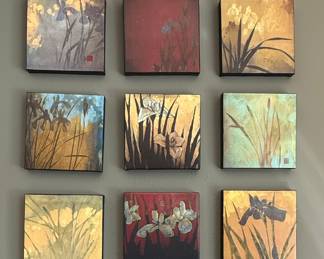 Iris Nine Patch II by Don Li-Leger 9-Piece Canvas Set