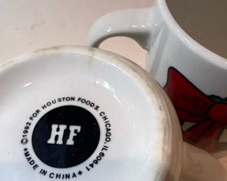 1992 HF Houston Foods Christmas Mugs (Set of 3)