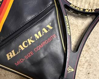 Dunlop Black Max Graphite/Glass Mid-Size Tennis Racquet L4 4 1/2"