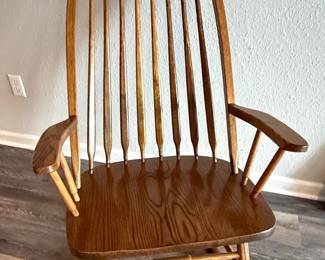 Royola Pacific Oak Windsor Rocking Chair