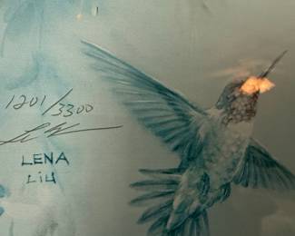Lena Liu Hummingbird & Fuchsia Limited Edition Print