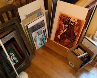 Upstairs Kitchen- artwork, frames