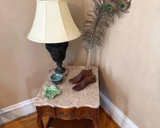 Living Room-marble top table