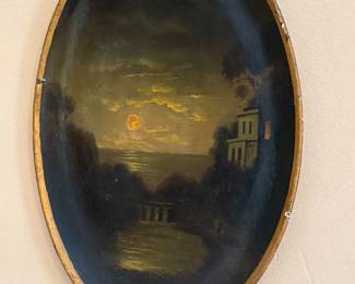 Living Room-painting on wooden bowl