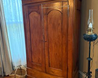 Living Room-Early armoire, Piano Lamp