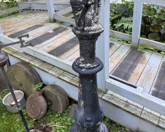 Garage-horse hitching post