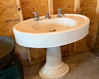 Garage-porcelain sink