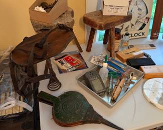 Upstairs Kitchen- milking stools