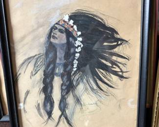 E 1 of 2 Native American portraits