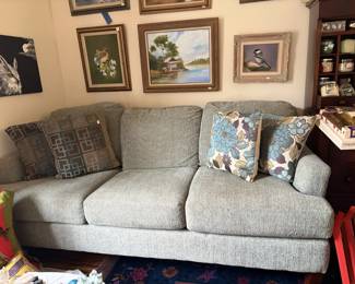 E Light Green Couch