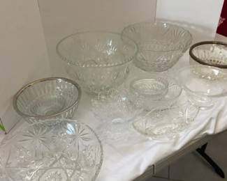 Lot Of Clear Pattern And Cut Glass