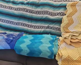Afghans In An Analogous Color Pattern