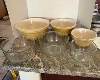Mas Batter Bowls And Clear Glass Mixing Bowls
